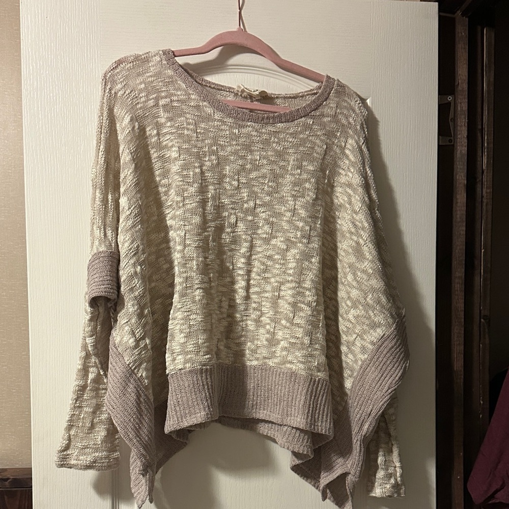 Fantastic Fawn Cream and Tan Knit Sweater